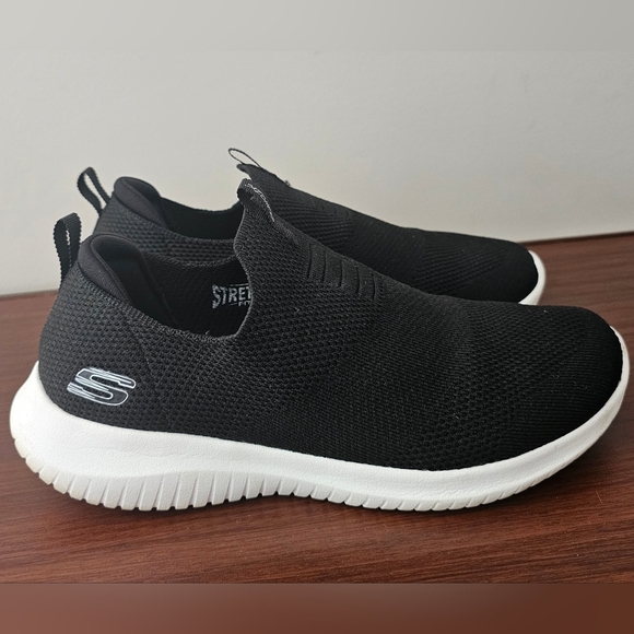 SKECHERS Ultra Flex Stretch Fit Black Slip In Shoes, Sneakers - Picture 1 of 10